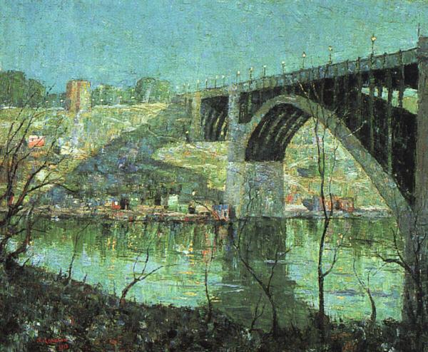 Ernest Lawson Spring Night at Harlem River Sweden oil painting art